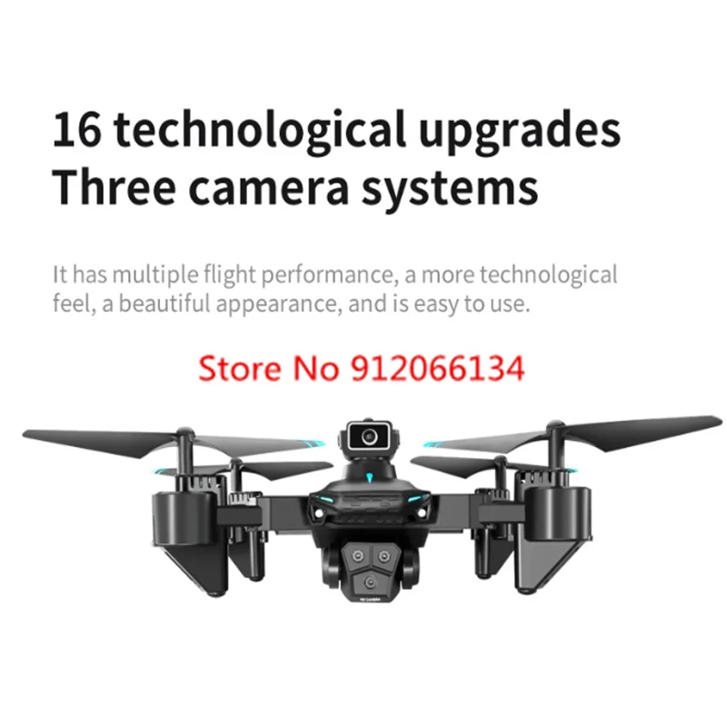 Drone télécommandé à 3 caméras pour éviter les obstacles 8K, flussoir optique 2.4G, trajectoire de vol sans tête, WIFI FPV RC, quadrirotor