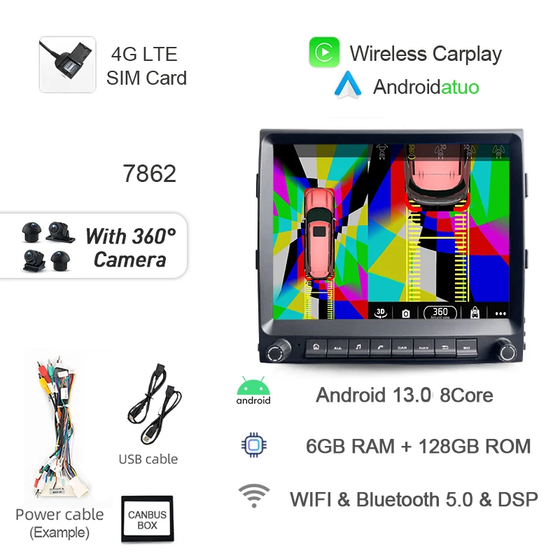 8.4 "Android 13 Autoradio Voor Porsche Cayenne 2010 2011-2017 Navigatie Stereo 8 + 256G Bluetooth Wifi Rds Gps Multimediaspeler