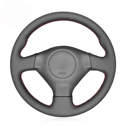 Black Faux Leather Car Steering Wheel Cover for Subaru Legacy Forester Outback Impreza WRX 2003-2008 Saab 9-2X 2005 2006