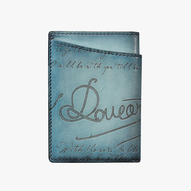 DIMY 2026 Card Pack Men's Ultra Thin Leather Folding Card Holder Business Card Holder Multi slot Bank Card