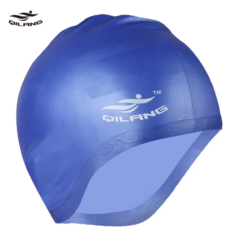 Swimming Cap Waterproof Non-repulsive Adult Men\'s and Women\'s Universal Large Hair Ear Protection Silicone Cap Wholesale