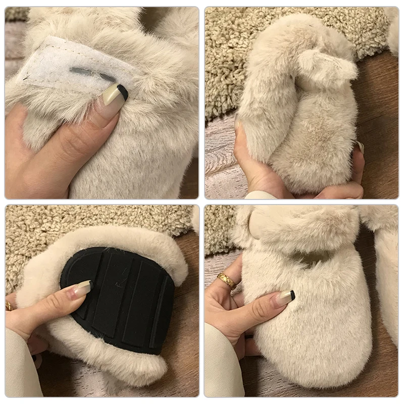 Women Warm Loafers Winter Fur Ladies Flat Non Slip Platform Woman Shoes Short Plush Casual Comfort Solid New Casual Footwear