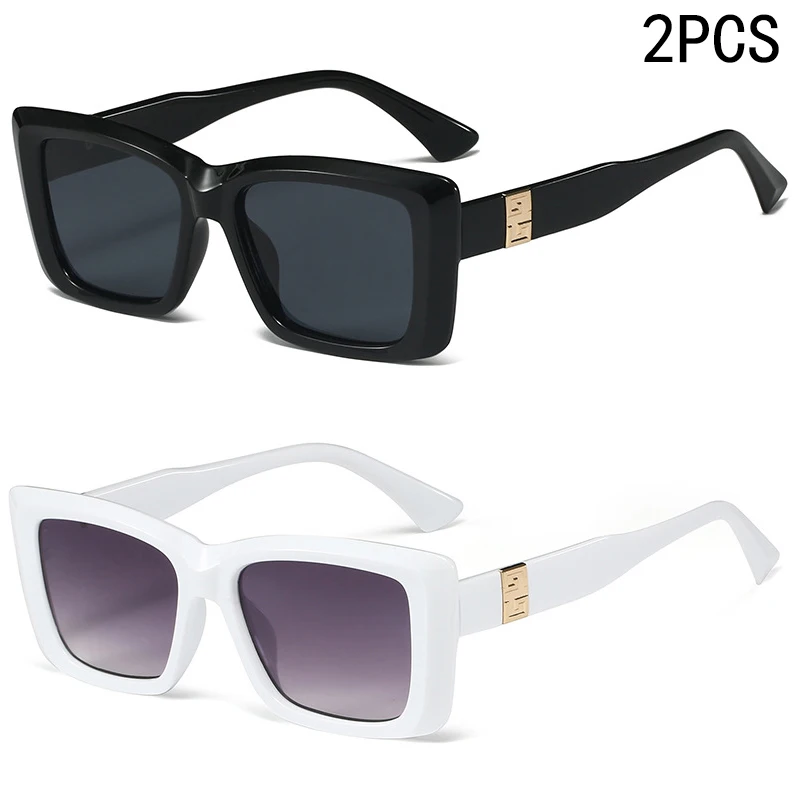 2/6 قطعة موضة جديدة مربع النظارات الشمسية العصرية ضوء النظارات الشمسية الفاخرة للرجال الراقية الأشعة فوق البنفسجية واقية إطار كبير 3191 #2