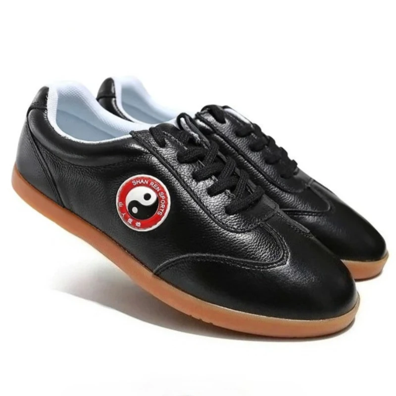

Comfortable Breathable Genuine Leather Kung Fu Tai Chi Shoes Martial Art Shoes Sneakers Soft Cowhide Men Women