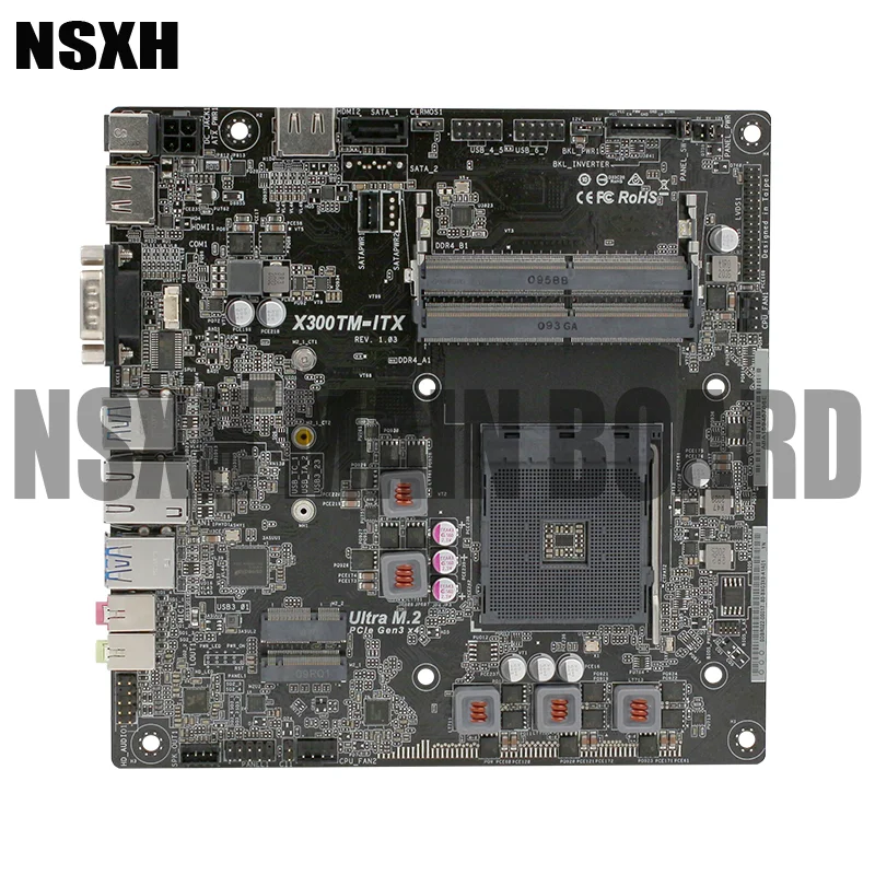 

New X300TM-ITX Motherboard 64GB Dual Channel DDR4 M.2 MINI-ITX Mainboard Socket AM4