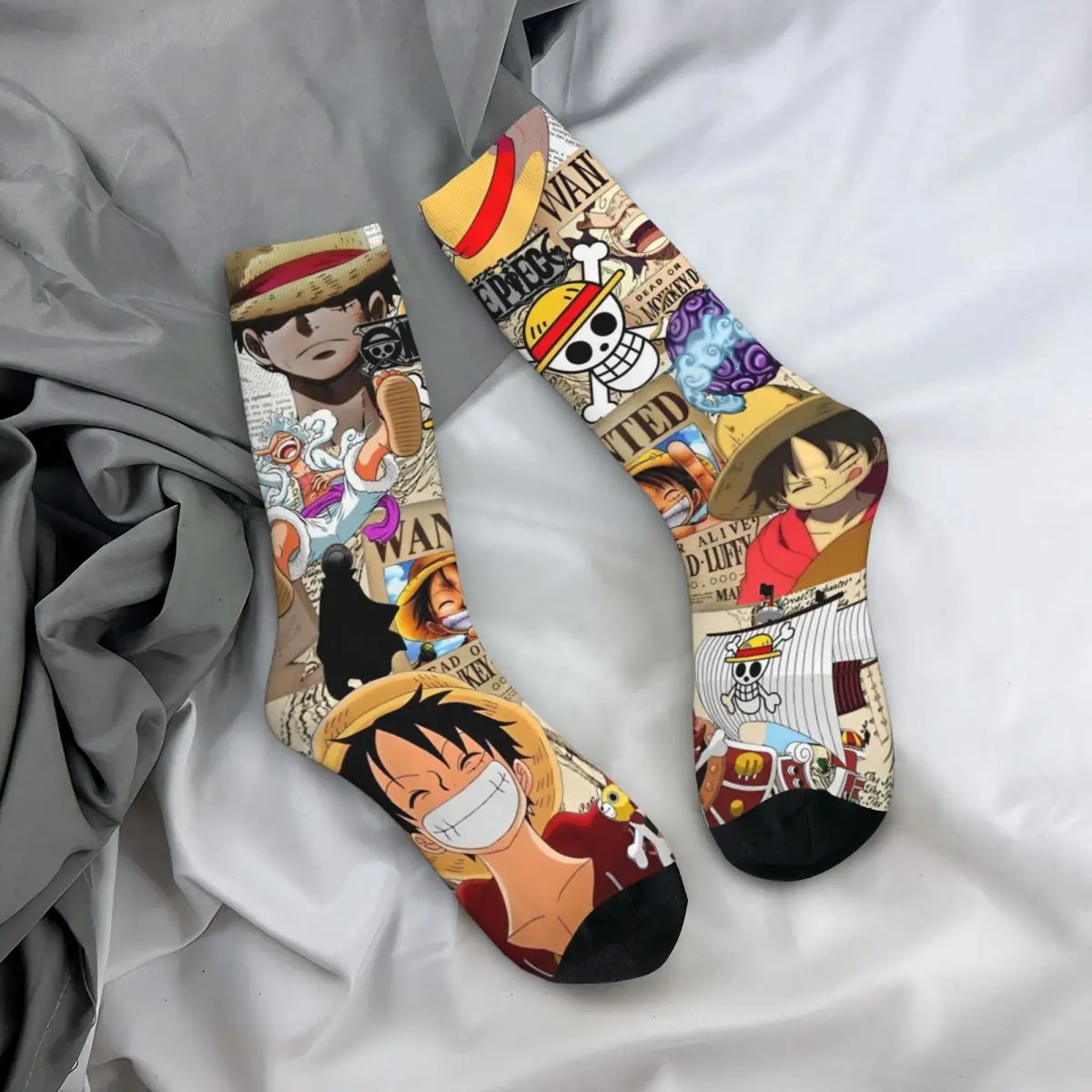 Ones Japanese Anime Socks Pieces Trendy Stockings Unisex Men Warm Soft Outdoor Sports Socks Winter Graphic Anti Bacterial Socks