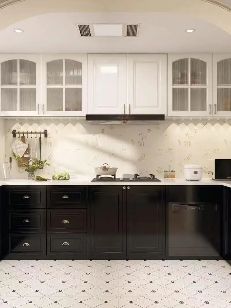 #￥multi-functional wood kitchen cabinets Environmental protection and stability wooden cabinet kitchen