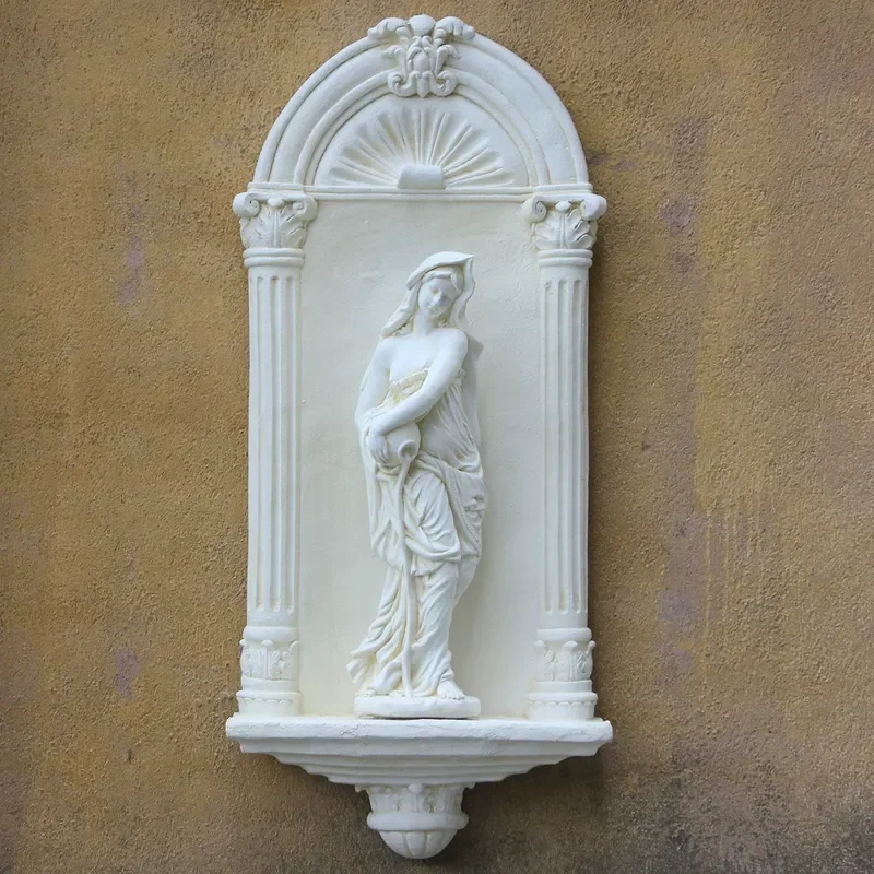 European Style Handmade Wall Hanging Exterior Decoration Retro Arch Figure Relief Craftsmanship Pendant for Entrance Wall