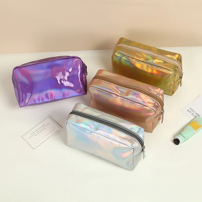 Trendy Laser Clutch Travel Large Capacity Storage Zipper Bag Waterproof Dirt Resistan Makeup Pouch Versatile Cosmetic Bag