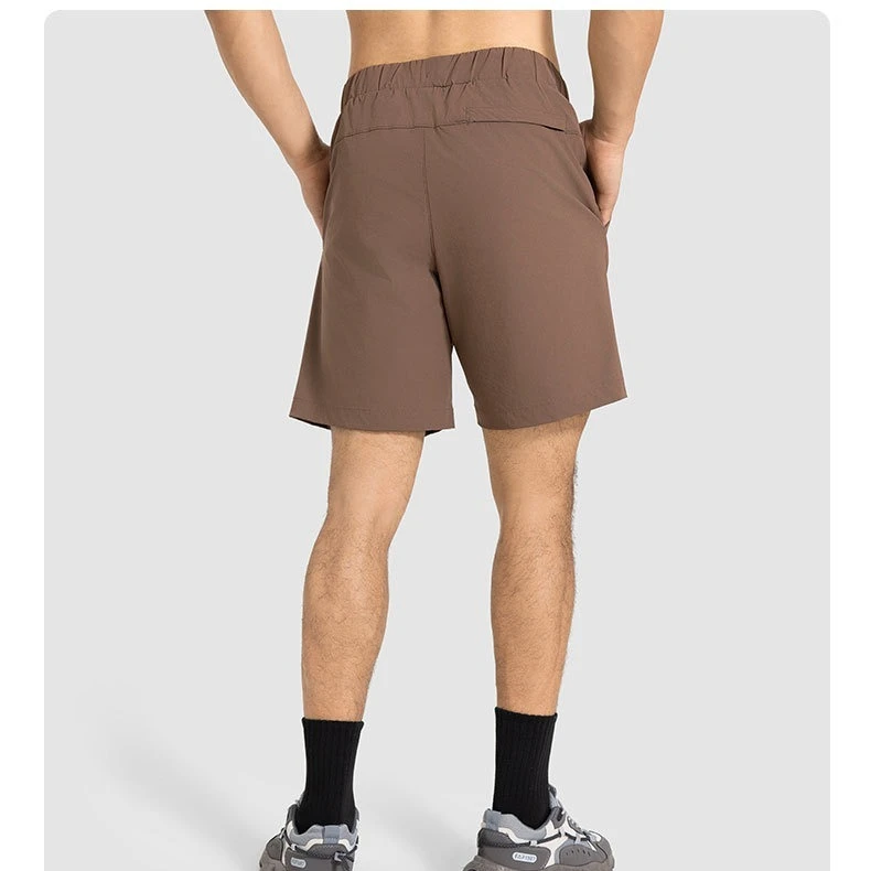 Lemon Men's Summer Sporty Shorts Breathable Quick Dry Thin Loose Casual Five-Quarter Length Wovenai Polyester Fiber Sportswear