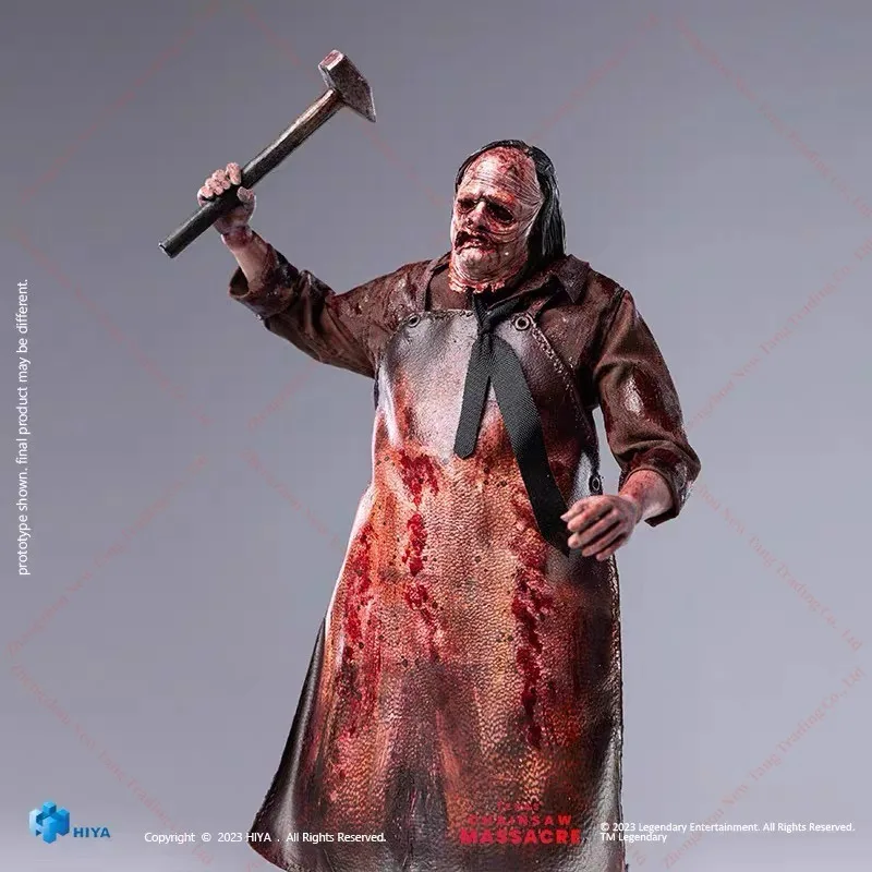 الأصلي HIYA 1/12 Leatherface تكساس بالمنشار مذبحة Leatherface في المخزون أنيمي عمل جمع أرقام نموذج اللعب