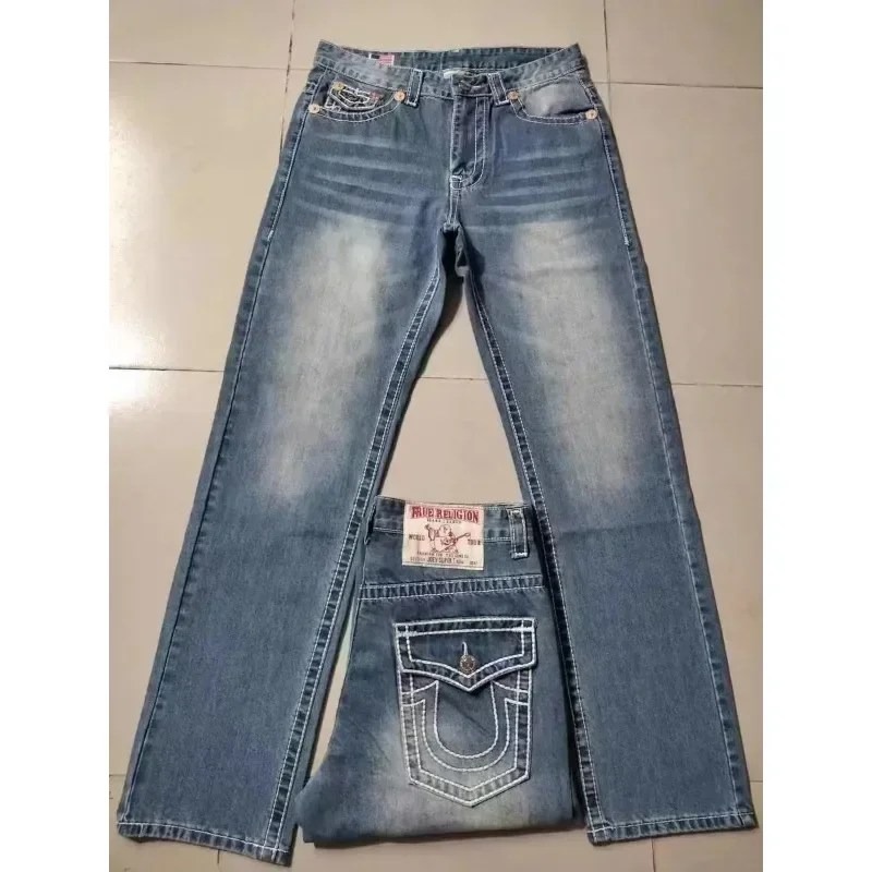 

High quality Embroidery Hiphop Style Jeans Streetwear for Men Gothic Clothing Wide Leg Trendy Brand Y2k Pants Cargo Pants Men