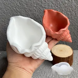 Conch Container Molds in Different Sizes DIY Starfish Plaster Tray Seashell Candle Cup Candle Holder Concrete Silicone Mold