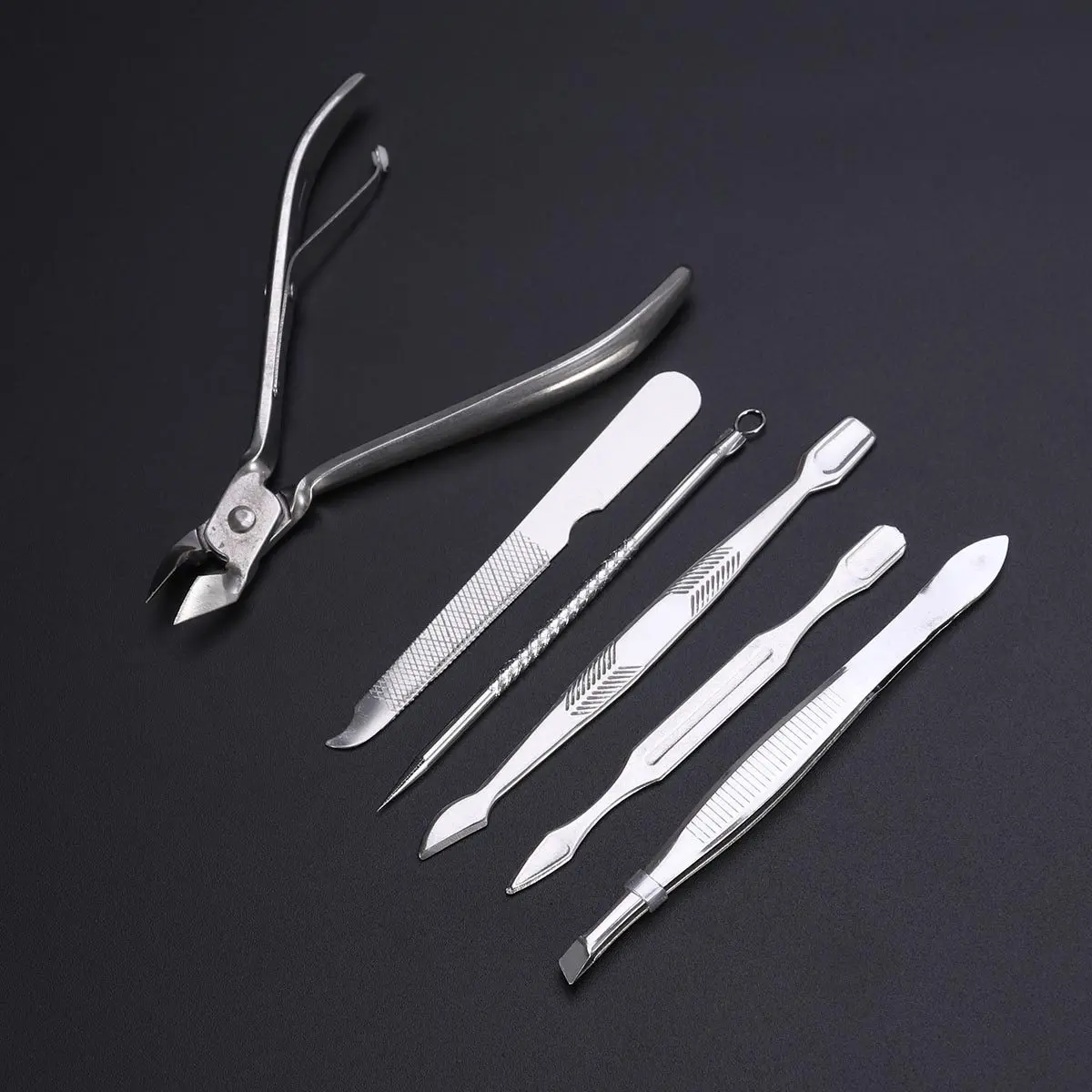 

12Pcs Manicure Kit Professional Nail Care Set with Shape Pusher File Clipper Scissor Tweezers Nail Care Set