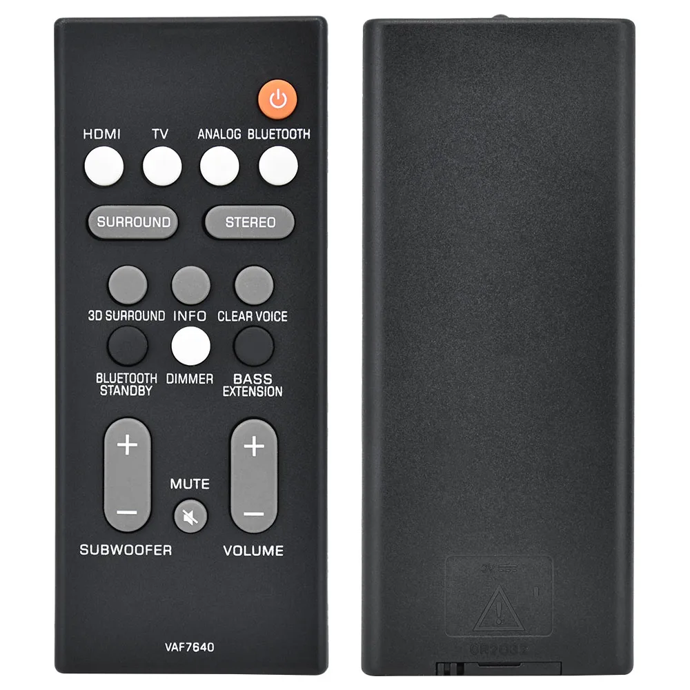 New VAF7640 Replacement For Yamaha Home Theater Audio Sound Bar Remote Control ATS-1080 YAS-108