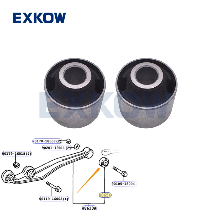 

2PCS Front Leading Arm Lower Arm Bush for Toyota Land Cruiser 1990-2006 2007- 48061-60050 4806160050