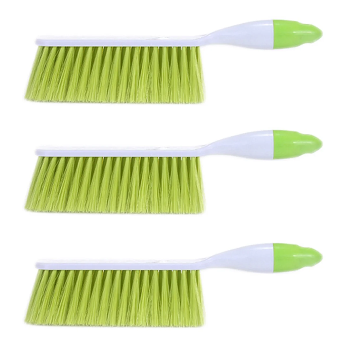 3X Bed Sheets Debris Cleaning Brush Soft Bristle Clothes Desk Sofa Duster Small Particles Hair Remover (Green)