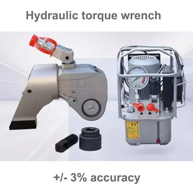 Square Drive 60000nm Hydraulic Torque Wrench Full Sets Alloy 360 Degree Reaction Arm Hydraulic Torque Wrench For Shipbuilding