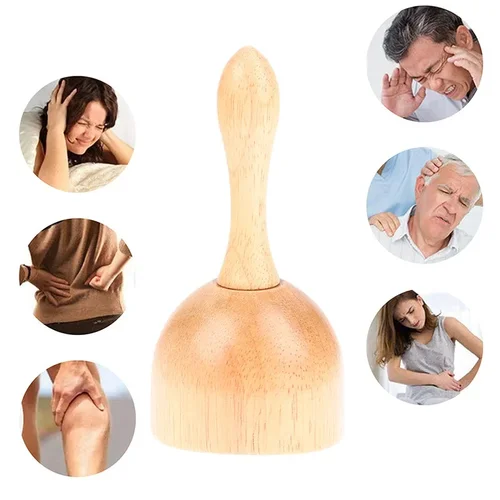 Imagen 2 del producto Herramientas de masaje de terapia de ventosas de madera, taza de drenaje linfático, herramientas de masajeador para Maderoterapia, Kit de escultura corporal, taza anticelulitis