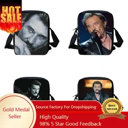 Johnny Halyday Design Vintage Cross Body Bags for Men Small Women Totes Fashion Boys Bookbags Satchel Versatile Men's Wallets
