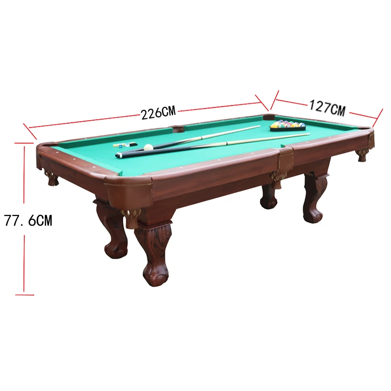 9ft Customizable High Quality Billiard Pool Table MDF Cushion And Solid Pattern For Indoor Games