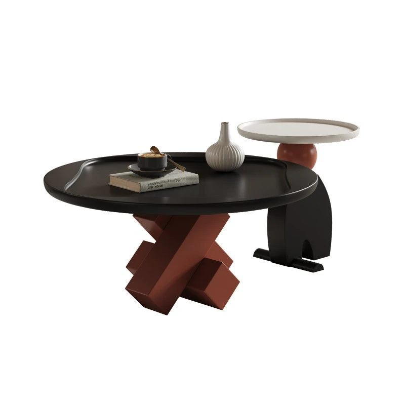 

Minimalist coffee table combination, round living room home light luxury