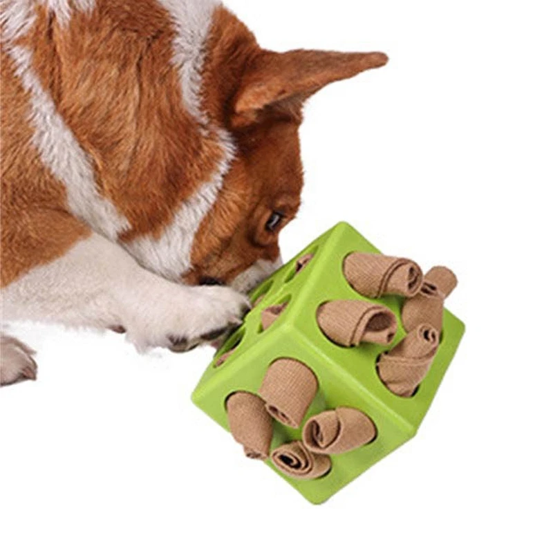 Cubo da sniffare per cani, giocattolo foraggiamento ad alimentazione lenta per addestramento dropship antistress