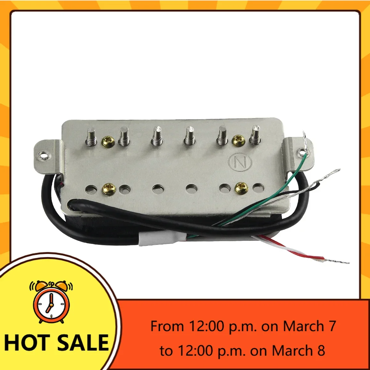 

Q-X Music Store-Set of Alnico 5 Humbucker Guitar Pickup White NB Set for Electric Guitar Accessories