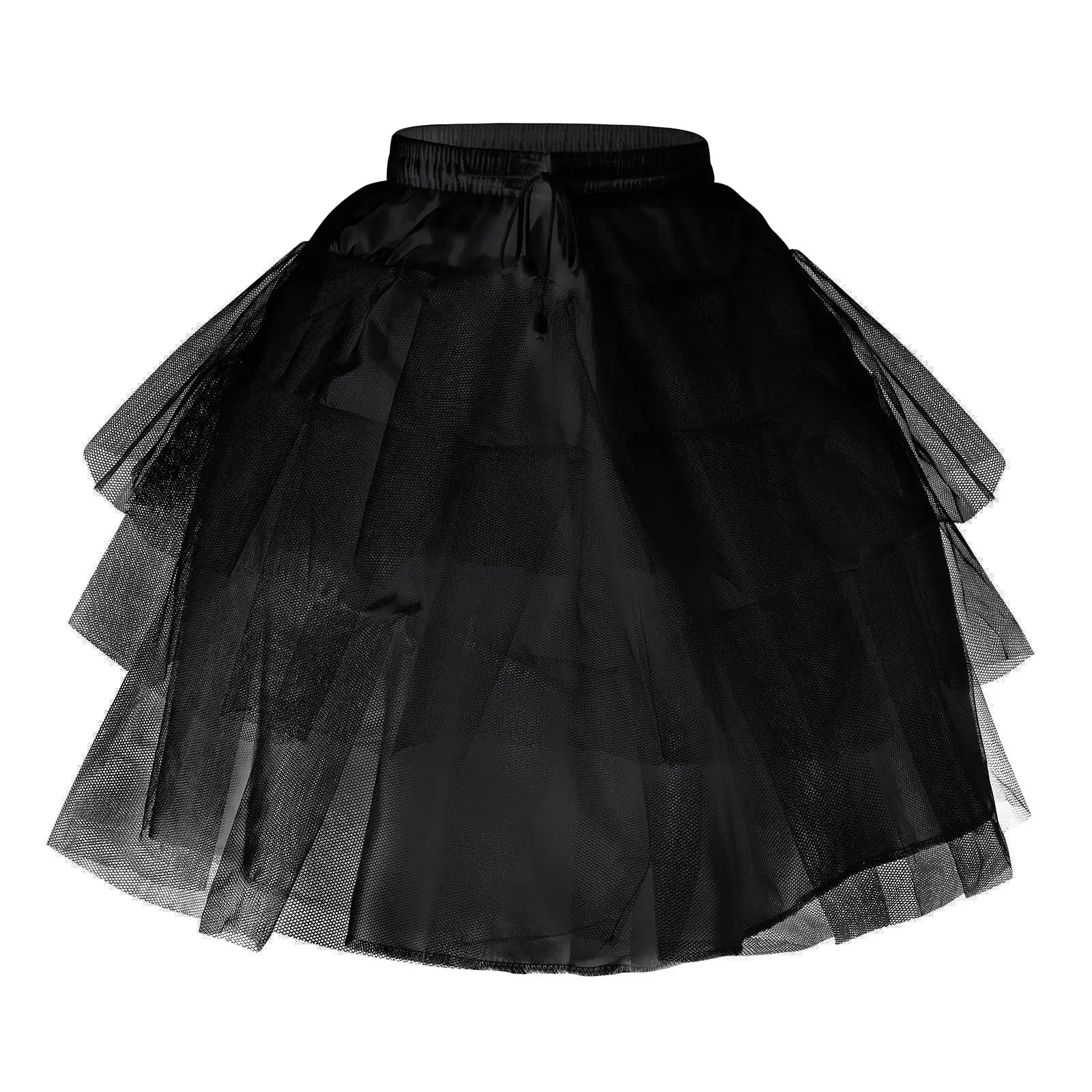 Flower Girls Hoopless Petticoat Slip with 3 Layers Elastic Kids Crinoline Underskirt