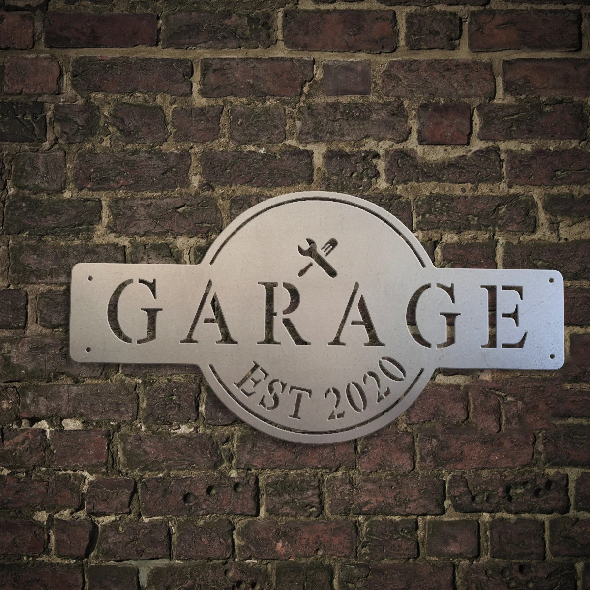 1pc Custom Garage Tools Style Metal Wall Door Plaque,Home Room Garden Garage Door Fence Farm Decor,House Seasonal Family Gift