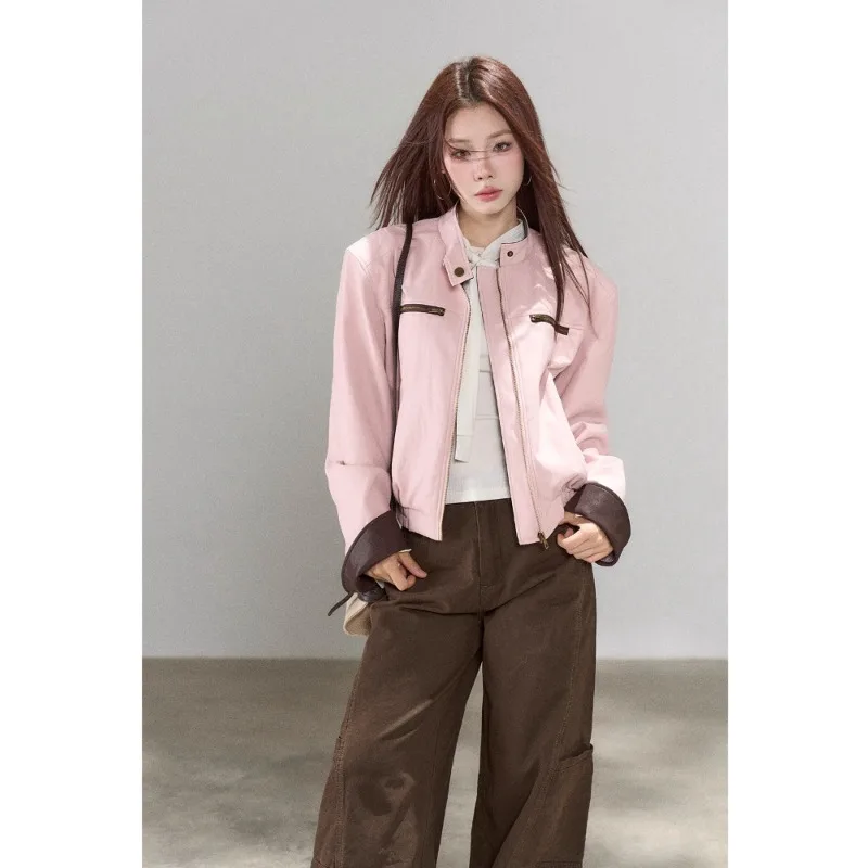 

Повседневная уличная куртка в стиле гранж Y2k с воротником-стойкой, субкультура, винтажные пальто в стиле сафари в стиле Харадзюку с капюшоном, женские толстовки на молнии