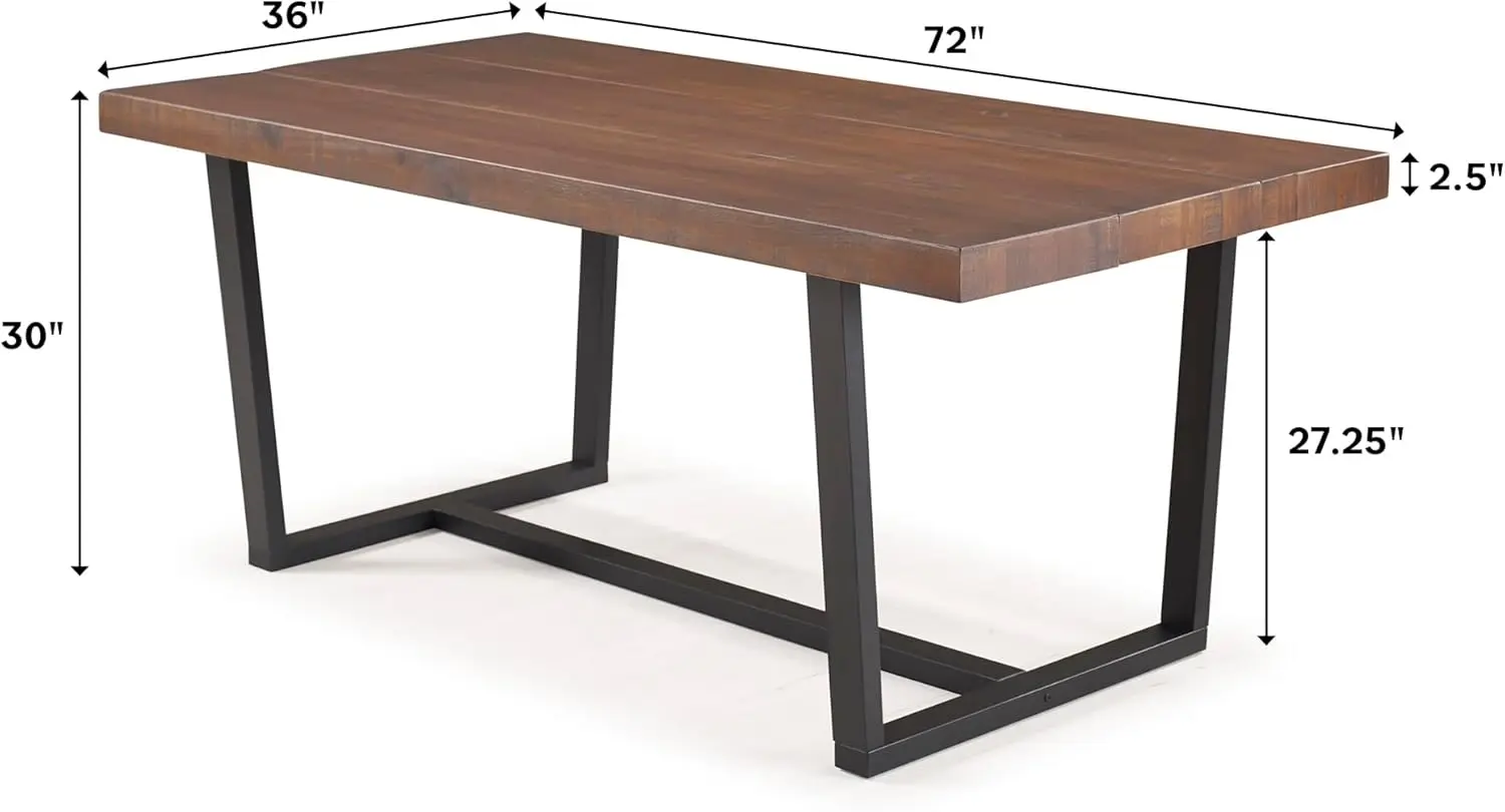 Mesa de comedor de madera maciza,