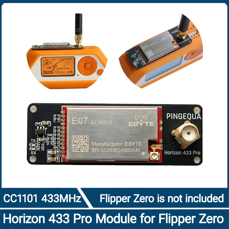 flipper-zero-cc1101-外部モジュール-433mhz-高利得サブghzアンテナ拡張ボード-開発用-長距離通信対応-horizon-433-pro