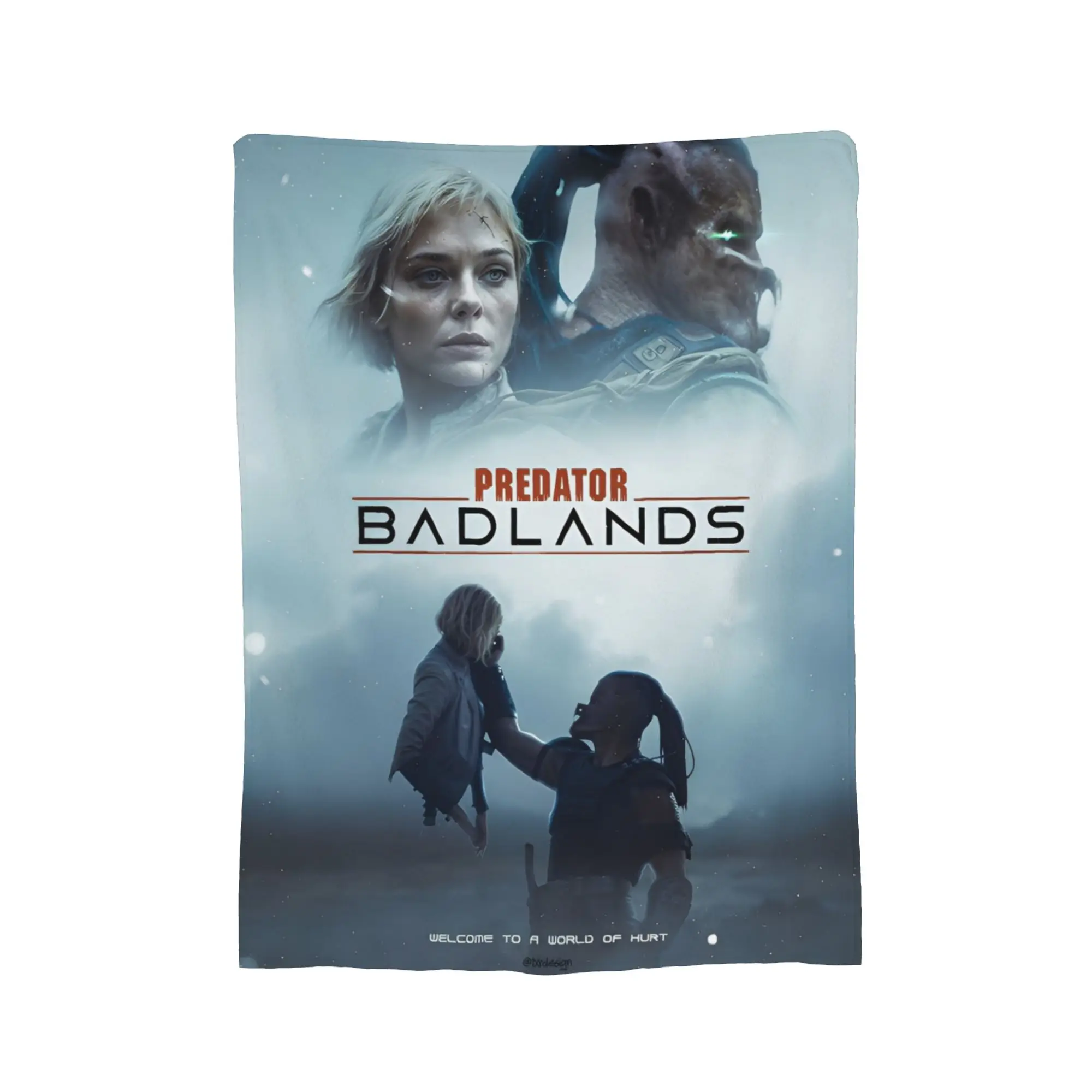 المفترس: بطانية Badlands Merch من الصوف المرجاني الناعم، بطانيات رمي مريحة
