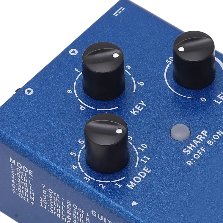 Hooqu กีต้าร์โลหะสีฟ้าเดี่ยว Voice Changer เหยียบ 100240 วี