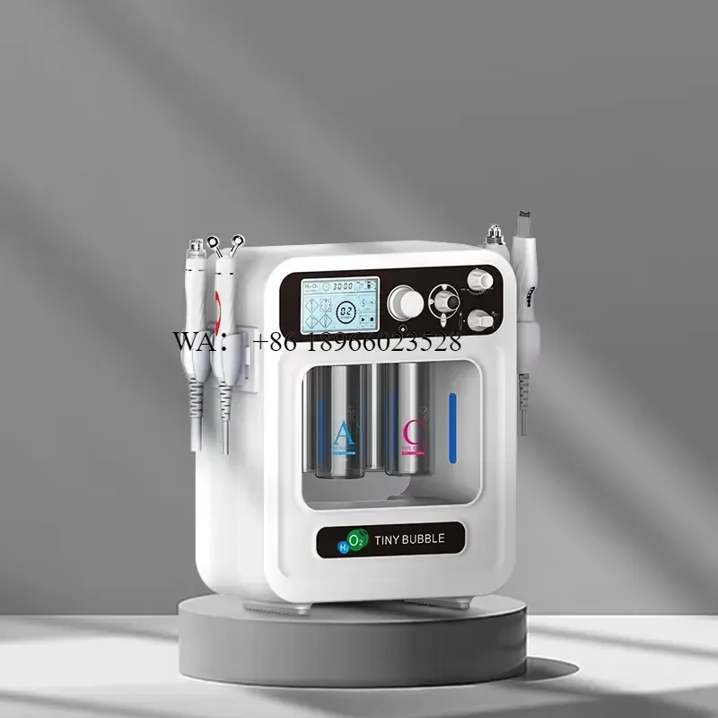 WMWMNU 4 in 1 Hydro Dermabrasion Care Hydro Water Oxygen Jet Peel Facial Device for Home Use Beauty Equipment