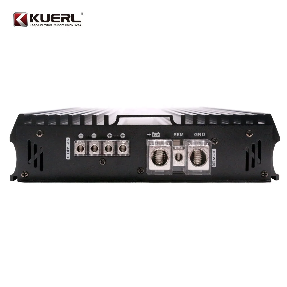 Heavy Aluminium Heatsink RMS Power 3500W*1CH@ 1Ω/2000W*1CH@ 2Ω/1250W*1CH@ 4Ω Single Channel Class D mono Car Power Amplifier