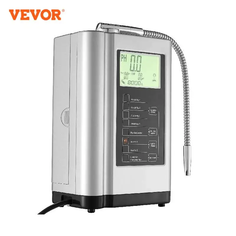 

VEVOR Alkaline Water Ionizer Machine pH 3.5-10.5 Alkaline Acidic Hydrogen Water Purifier 7 Water Settings Home Filtration System