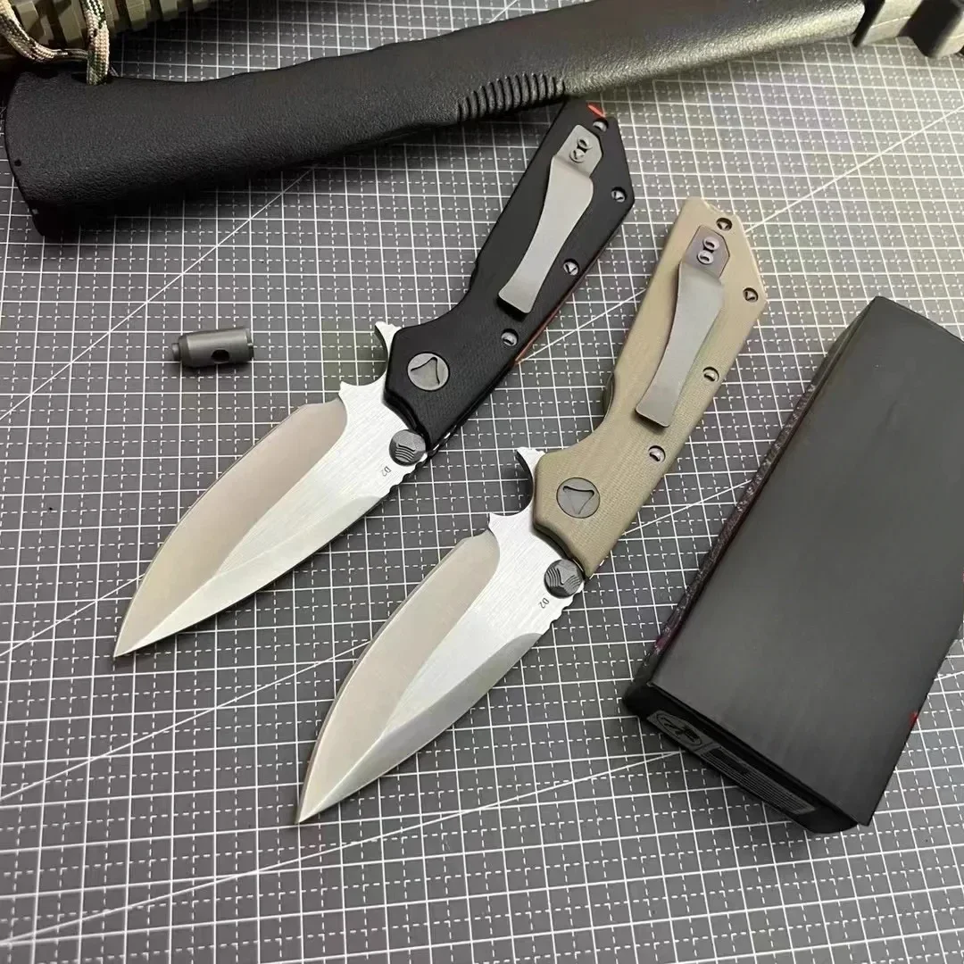 

Micr DOC LDT Manual Folding Knife Satin Plain D2 Blade G10 Handle Ball Bearing Tactical Survival Multi Knife EDC Tools Gifts