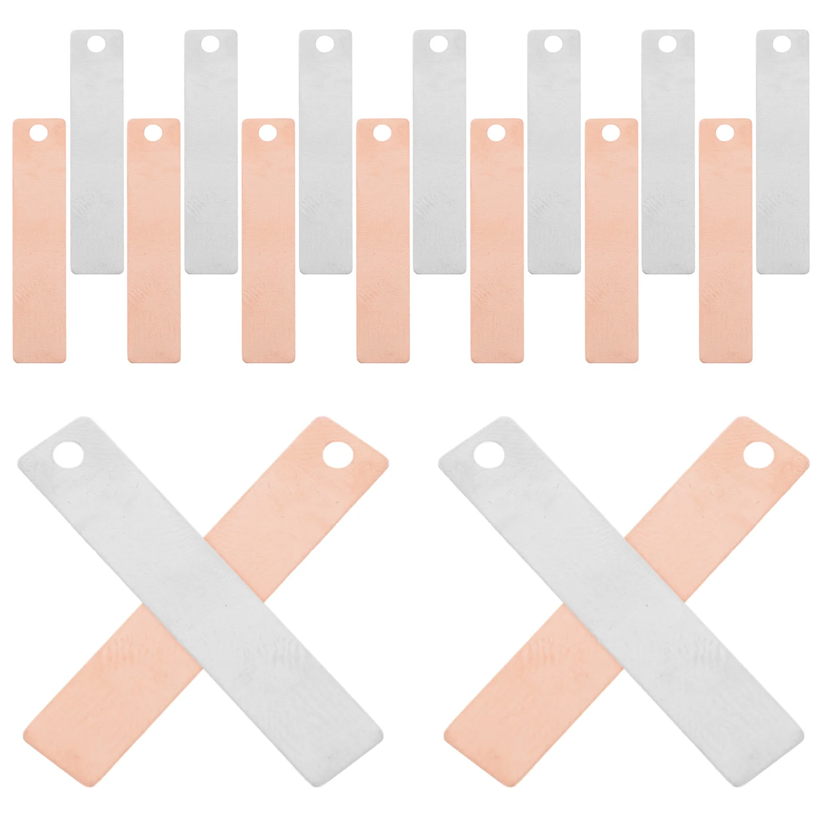 20 Pcs Copper Zinc Sheets Strips for Science Experiments Projects Kids Learning Metal Anode Pure Zinc Copper