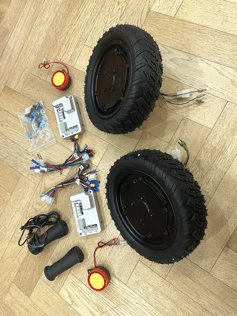 Combination sales 10 inch tyre single axle brushless non-gear scooter hub motors and two controllers and one throttle phub-10cos