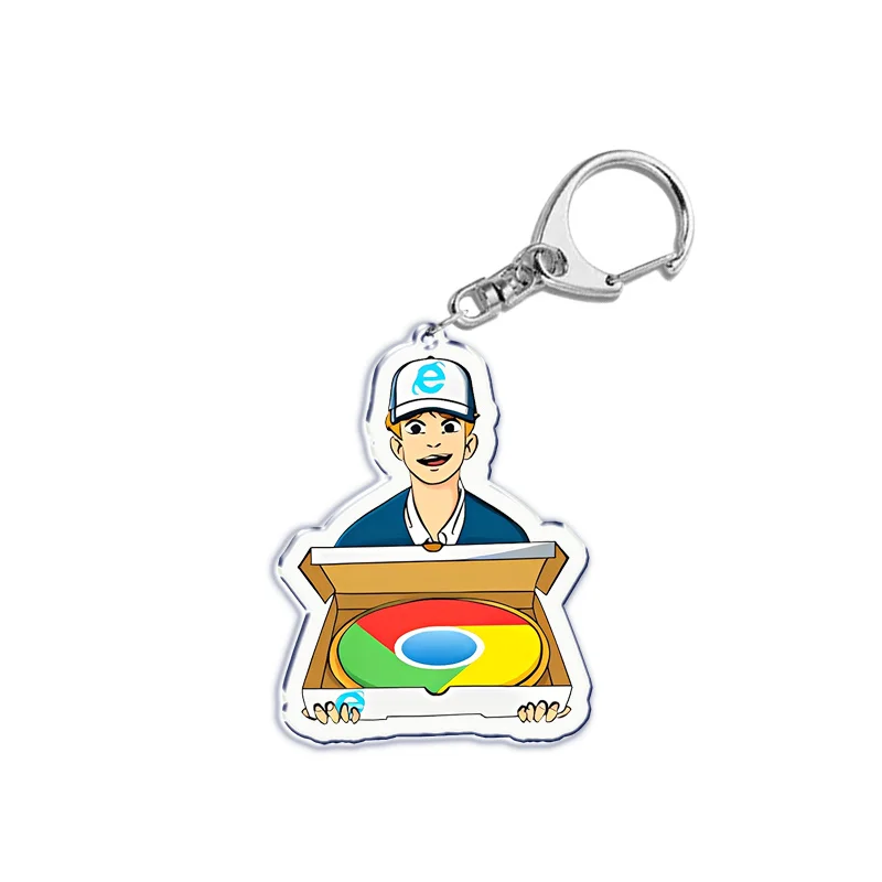 Cartoon Programming 404 Network Error Key Chain for Accessories Bag Pendant Keyring Chains Car Keychains Gift Creative Llaveros