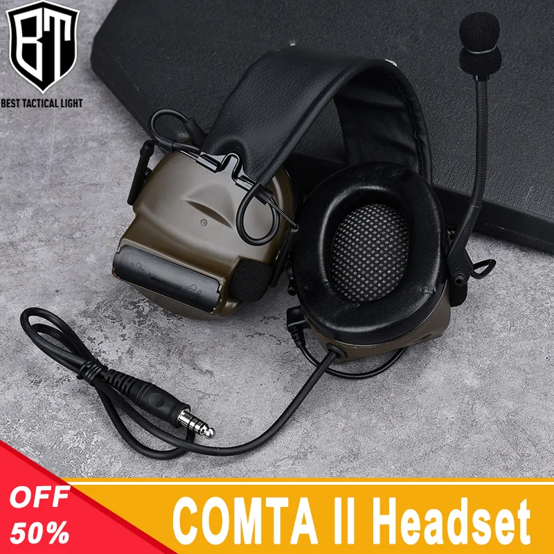 

Tactical Civil COMTA II C2 Headset Communication Headphone U94 Kenwood PTT Outdoor Hunting Shooting Accessory No Noise Reduction