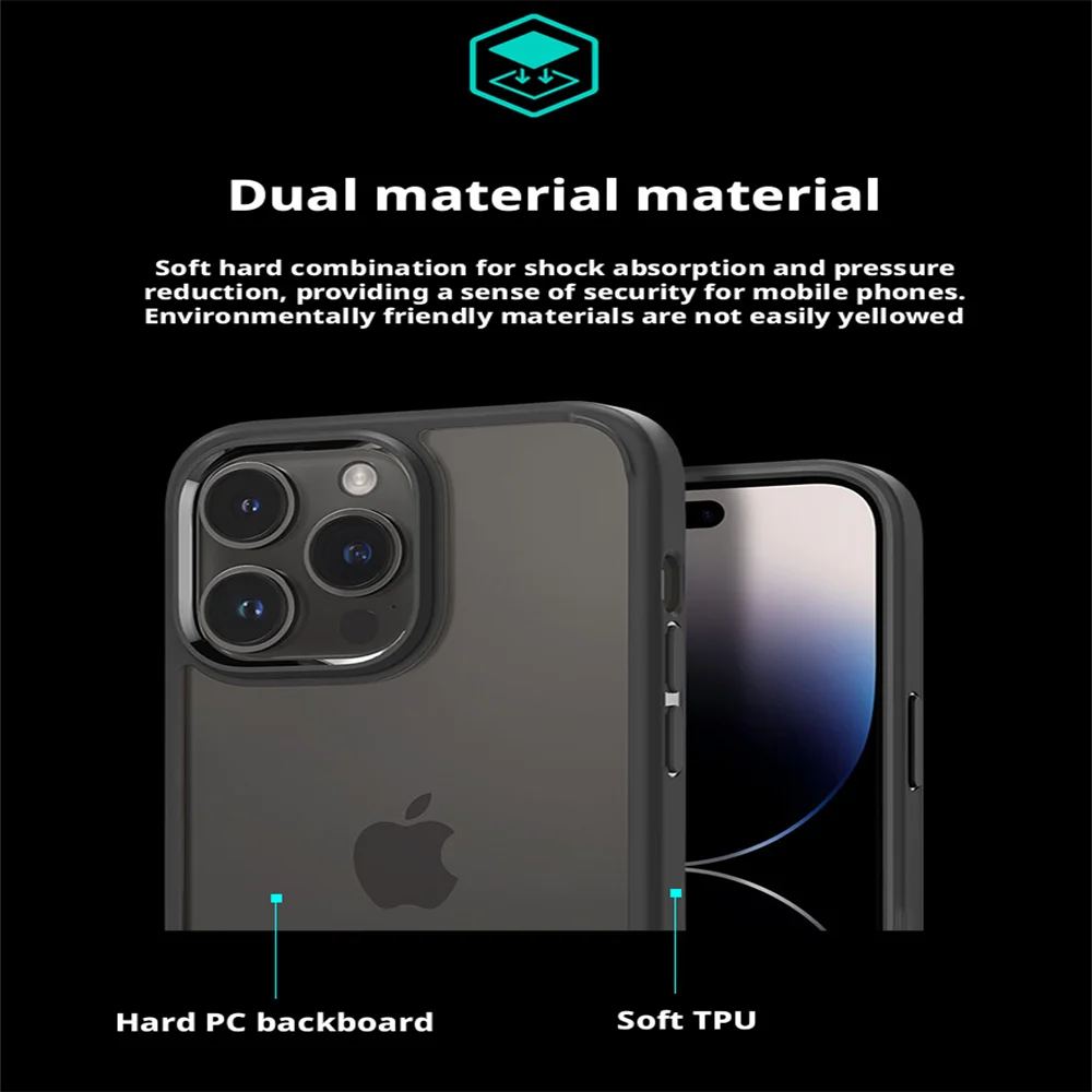 Spigen Ultra Hybrid Nicht Vergilbende Transparente Hülle für iPhone 18 17 16 Plus 15 14 13 12 Pro Max Stoßfeste Durchsichtige Schutzhülle – Detail 3