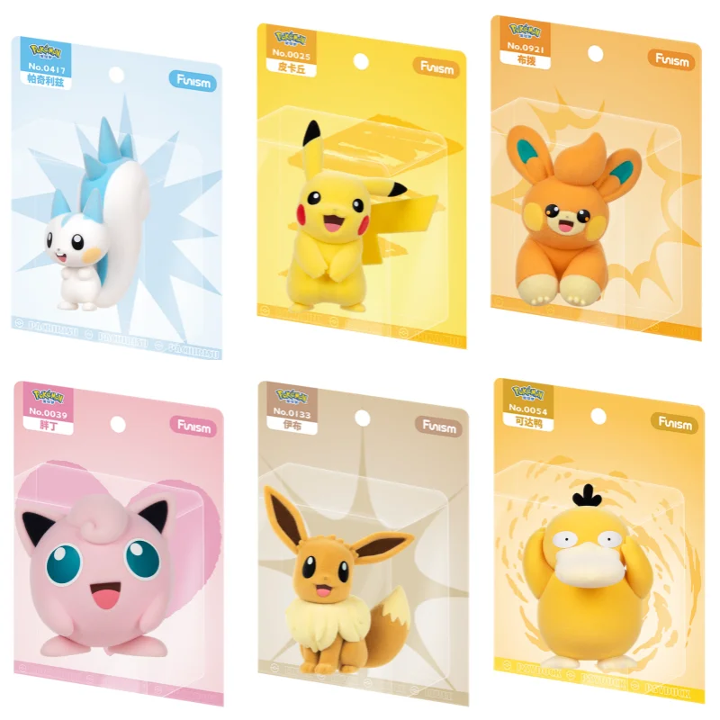 

Оригинальная аниме-фигурка Pokémon, флокированная серия, Пикачу Пачлиц Иви, украшения, периферийные устройства, модные игрушки на день рождения