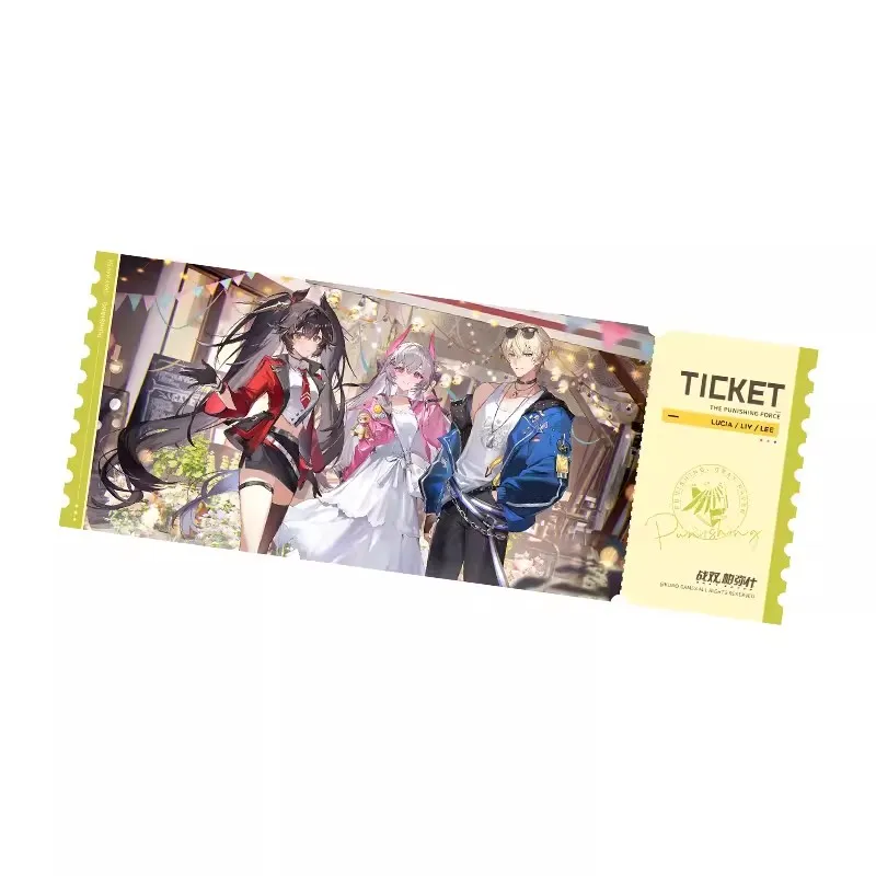 Game PUNISHING: GRAY RAVEN Lee Lucia Liv Walk With You Laser Souvenir Ticket Display Cosplay Official Original Gift Pre-order