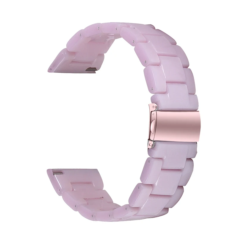 

For Huami Amazfit Bip S/GTR 42mm/GTS/Bip Lite Resin Watch Strap Wristband 20mm with Stainless Steel Buckle - Light Purple