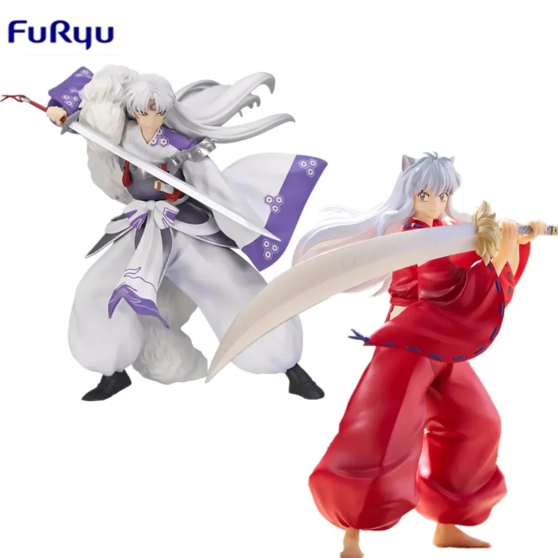 Original FuRyu Trio-Try-iT Inuyasha Sesshoumaru TTT Anime Action Figure Toys 18cm PVC Model Collector Birthday Gift In stock