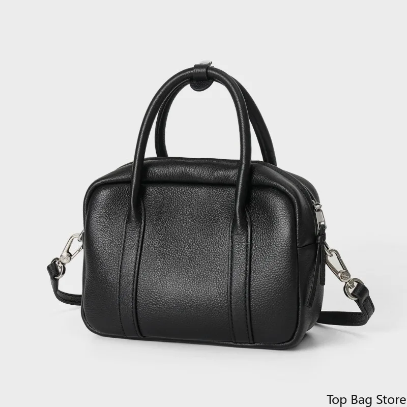 Minimalism Sophisticated Everyday Mini Square Shoulder Bag for Women Genuine Leather Lightweight Soft Luxury Handbag Portable