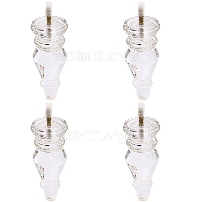 

4PCS Acrylic Furniture Legs Gourd Shape Sofa Clear Acrylic Legs DIY Replacement Cabinet Sofa Furniture Feet GF1487